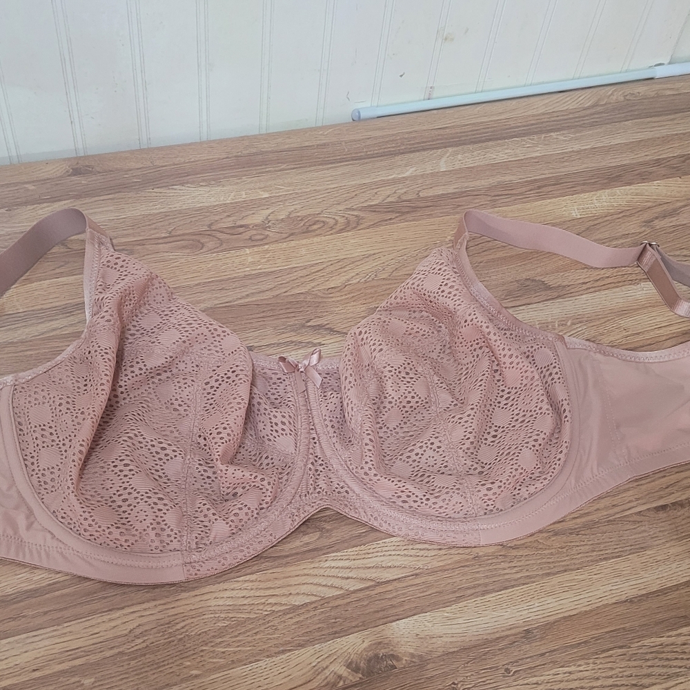 Lace Underwire Bra in Blush Pink Glamorise 42 F